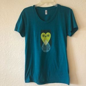 Women’s Dave Matthews band DMB teal owl shirt
